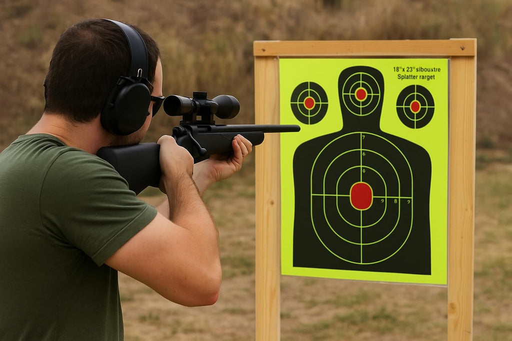 Splatter Targets 18x24 - Waterproof 5-Pack | High Visibility Reactive Paper for Rifles, Pistols & Shotguns