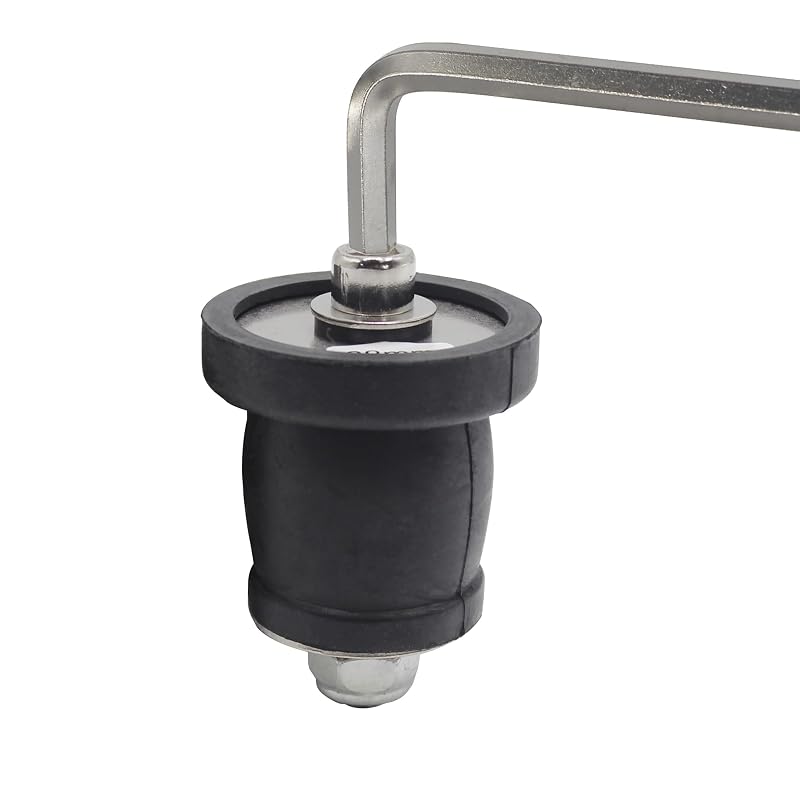 Expandable Rubber Test Plug 1.58-1.85 in (40-47 mm) Sewer Cleanout Cap - with Wrench Handle