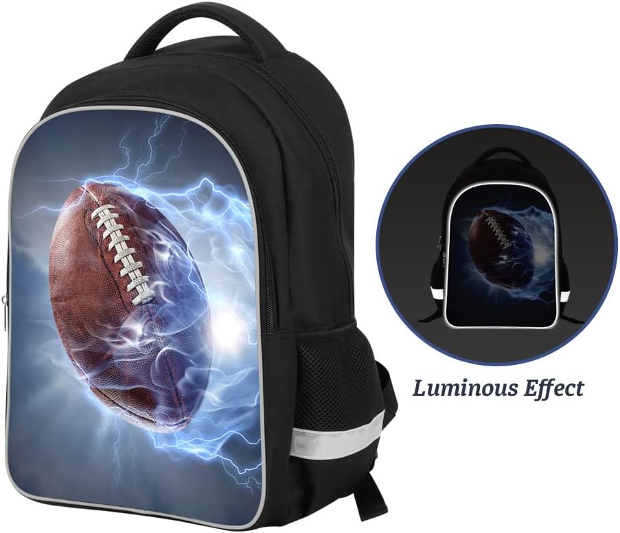 Skiennix Luminous 3D Print School Backpack - Large Capacity & Lightweight Design for Kids
