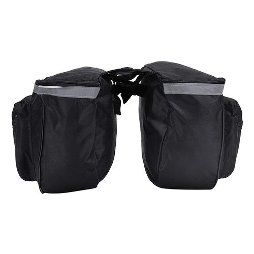 Estink Rear Carrier Bag, 25L Large Capacity 600d Fabric Mountain Road Rack Rear Seat Tail Carrier Trunk Double Pannier Bag Cycling Organizer, Black