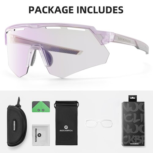 ROCKBROS Photochromic Cycling Glasses for Men Running Glasses for Women Mountain Bike Sunglasses