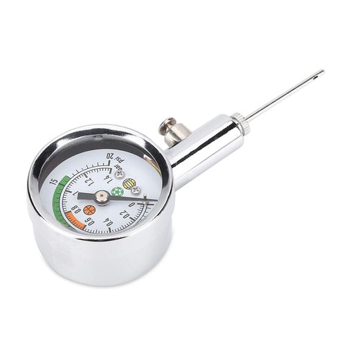 Ball Pressure Gauge, Heavy Duty Metal Mini Air Pressure Gauge Barometer Tool for Basketball, Football, Volleyball