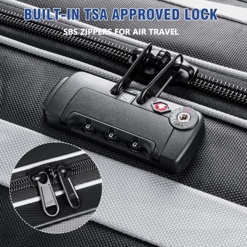 LuckByte Black Golf Travel Bag with Hard Shell, TSA Lock & Wheels