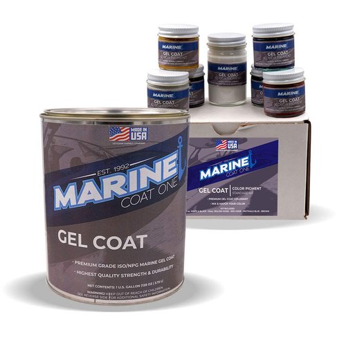 MarineCoat Complete Repair Kit - White Gel Coat with Color Pigment | Quart Size with Wax