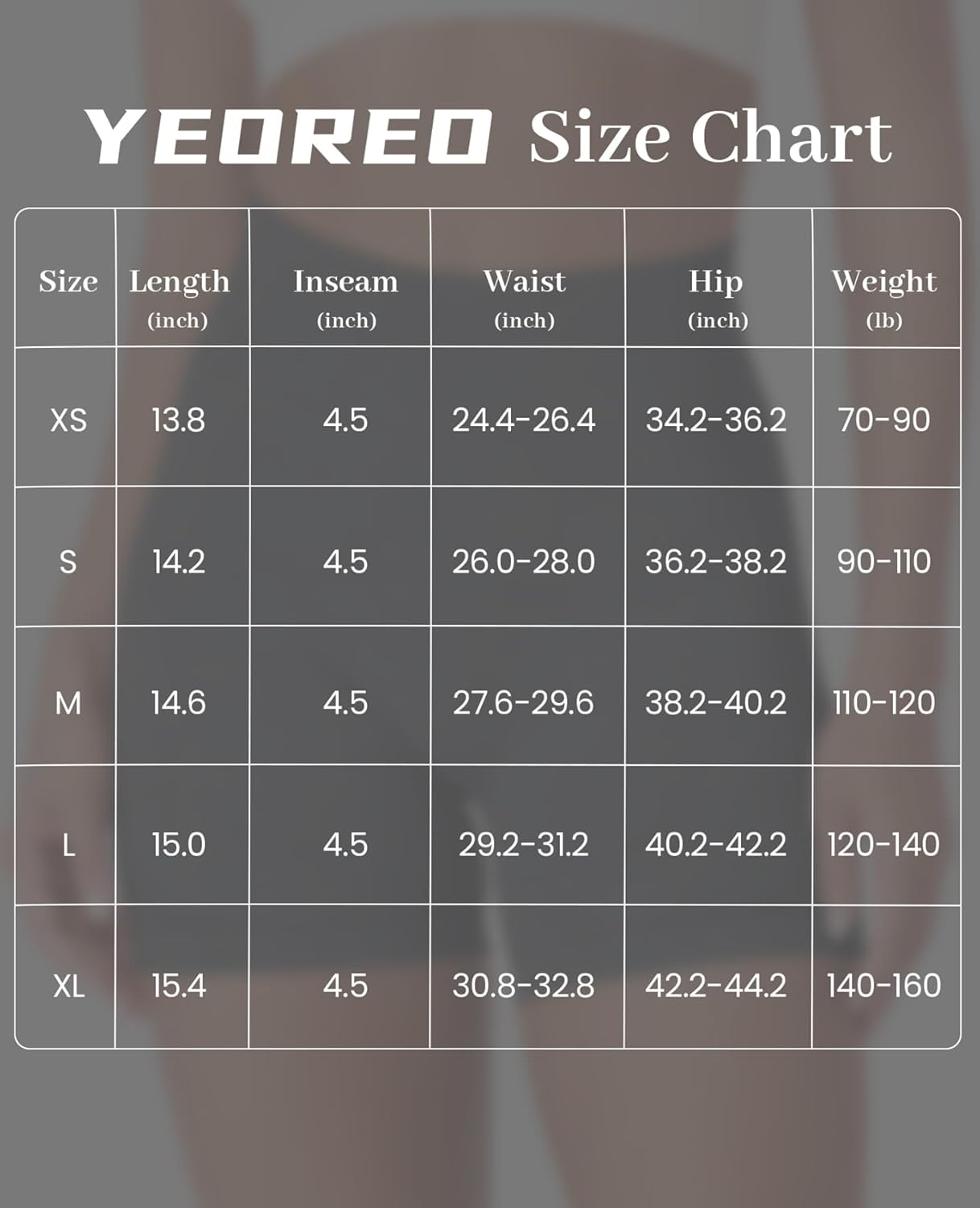 YEOREO Women's Biker Shorts - Seamless Yoga Gym Shorts with Hidden Scrunch | 4.5" No Front Seam