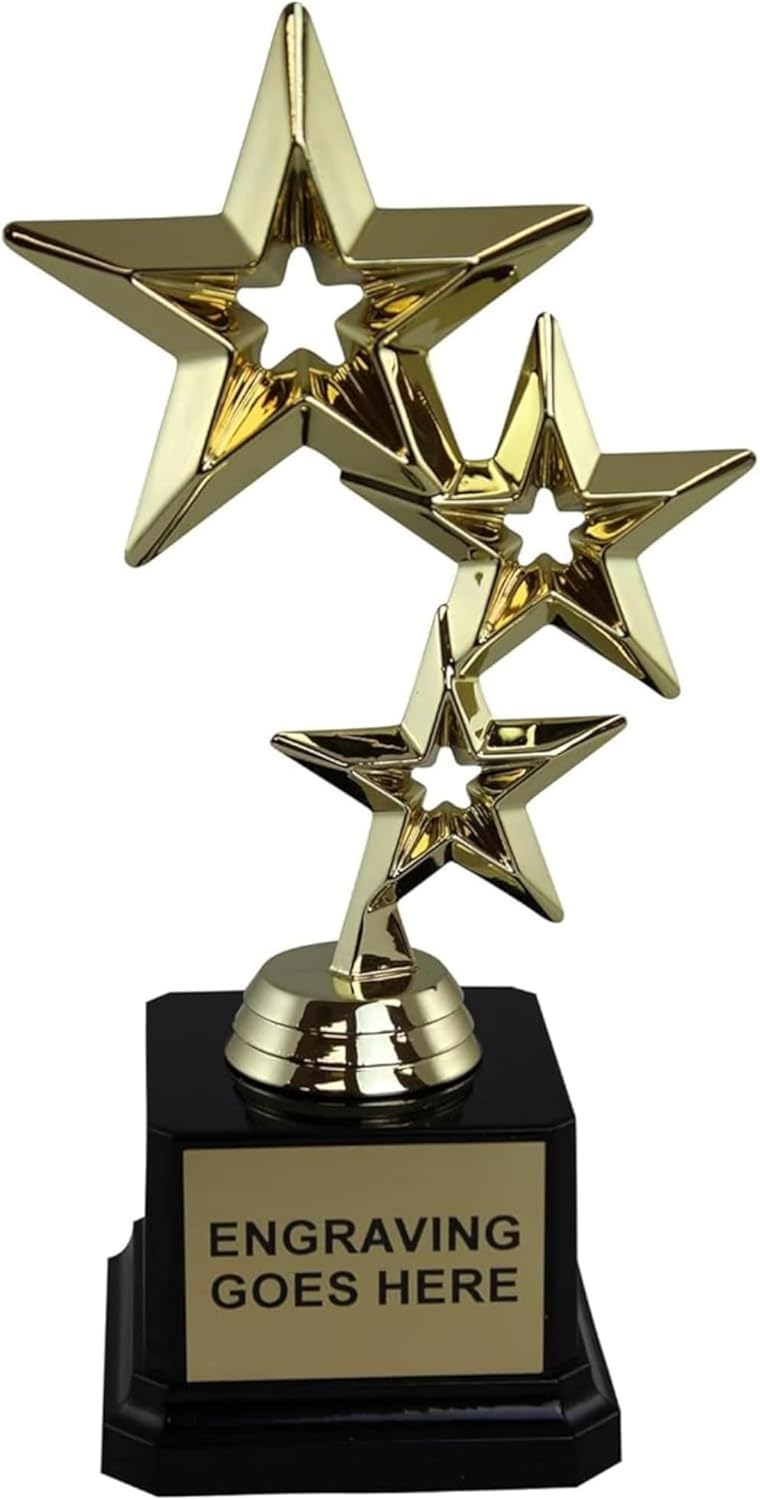 Trophy Outlet - Custom Engraved 8-Inch Star Trophy Award - Personalized Gold Recognition Trophy for Kids & Adults