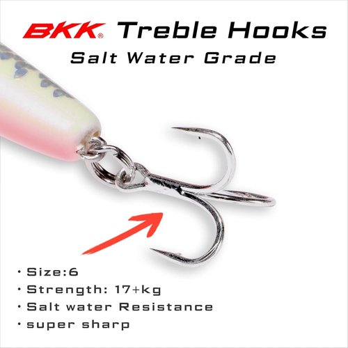 LITTMA Surf Fishing Lures - Saltwater Jerkbait Crankbait Minnow 110 | Metallic Sardine & Pearl Pink Glow for Halibut & Striper