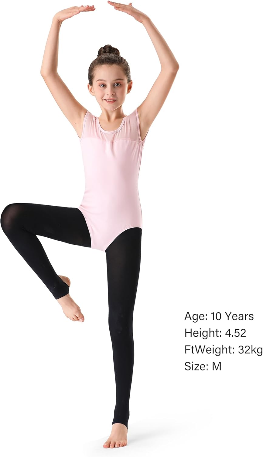 Stelle Ultra Soft Stirrup Tights for Girls & Women - Perfect for Ballet, Gymnastics & School