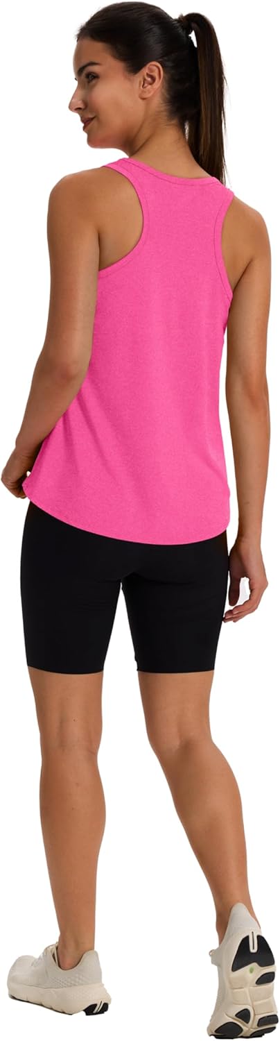 WIHOLL Women's Sleeveless Workout Tank Tops - Athletic Racerback for Gym, Yoga & Running (S-XXL)