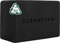 Oceanfoam Workout Block - High-Density Non-Slip Exercise Block for Yoga & Pilates | Lightweight Algae-Based EVA Foam, 9"x6"x4" (Black)