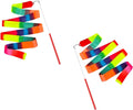 Skiennix Dance Ribbons - Rainbow Twirler Sticks for Rhythmic Gymnastics | 78.7-Inch Wand for Kids & Adults