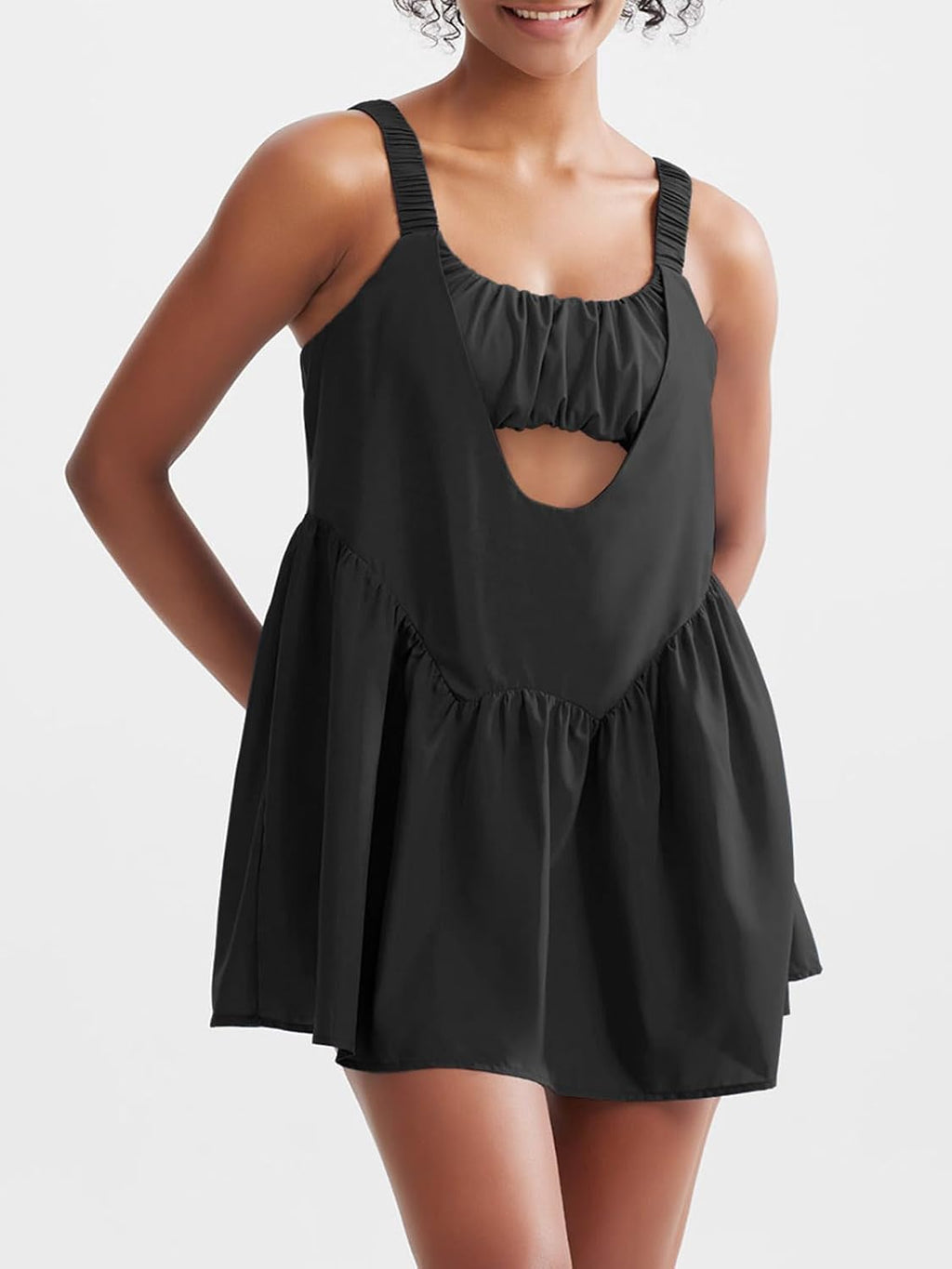 Sexyasasii Tennis Dress for Women - Built-In Shorts & Bra, Casual Backless Design with Pockets | Athletic Golf Dress