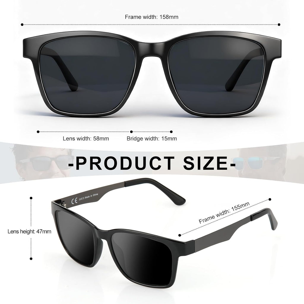 Skiennix Ultralight 158MM XXL Polarized Sunglasses - Scratch & Saltwater Resistant UV400 Lens