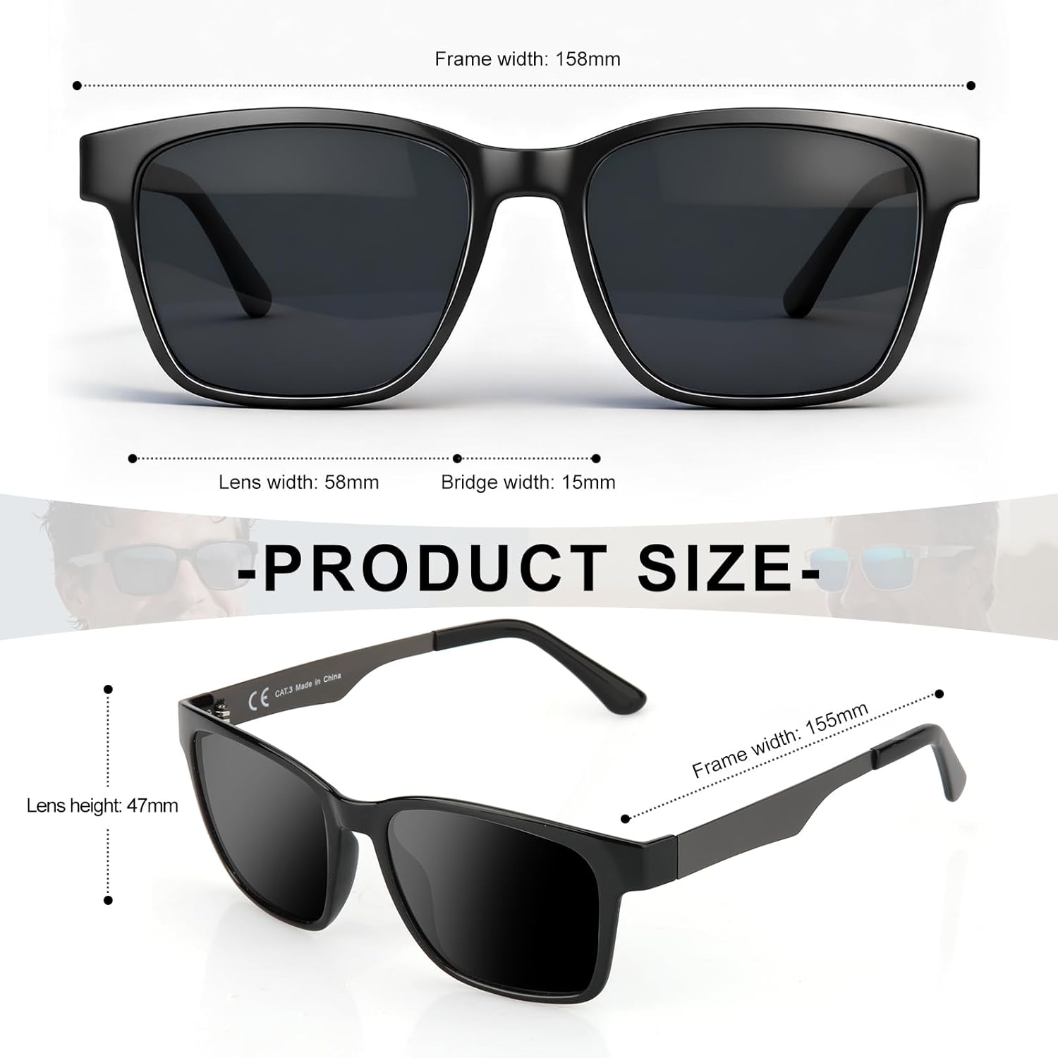Skiennix Ultralight 158MM XXL Polarized Sunglasses - Scratch & Saltwater Resistant UV400 Lens