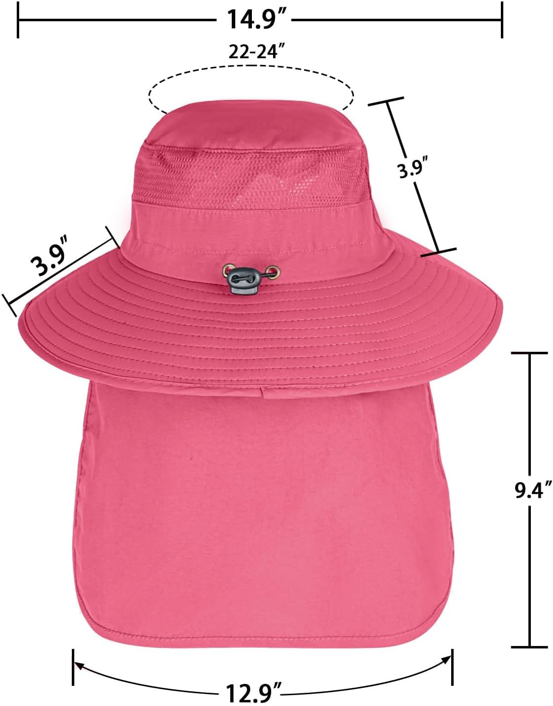 Skiennix Sun Hat | UPF 50+ Breathable Wide Brim Fishing Hat with Neck Flap for Summer UV Protection