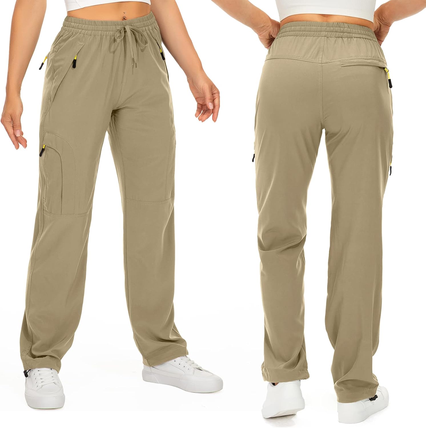 Skiennix Women's Hiking Pants - Quick Dry, UPF 50, Lightweight Cargo with Zipper Pockets
