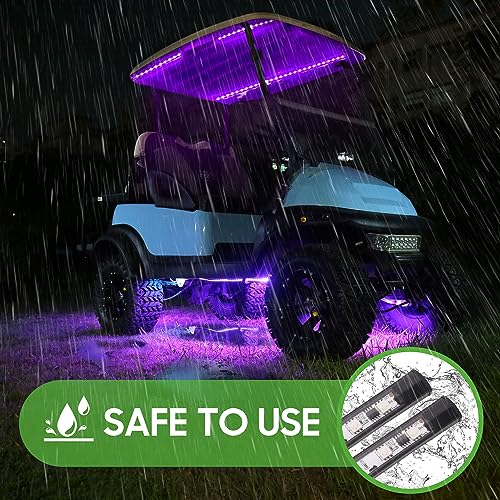 6-Pack Golf Cart Underglow LED Light Kit with 24-Mode RGB Strips, Music Sync & Waterproof for EZGO Yamaha Club Car