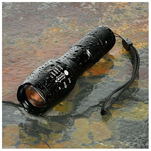 10000 Lumens Tactical LED Flashlight with Zoomable Focusing System