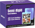 Skiennix Semi Rigid Card Holders & Sleeves - 200ct Protectors for PSA, SGC, BGS, CSG Graded Cards