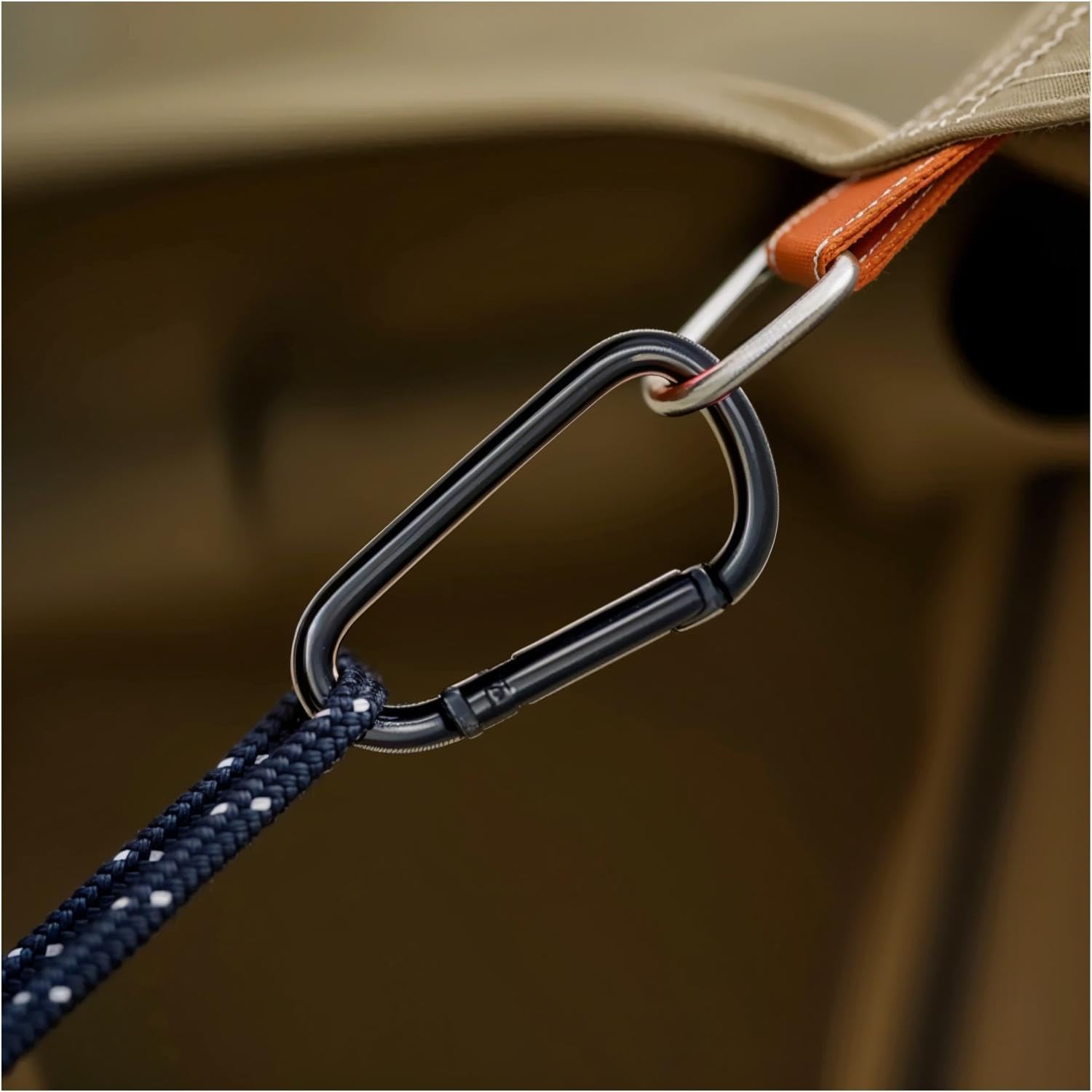 Skiennix Heavy-Duty Carabiner Clip Set - Mini 2-Inch & Large 3-Inch Aluminum Keychain Hooks for Hiking & Camping