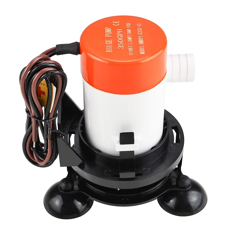 12V 350GPH Livewell Aerator Pump for Boats – Portable Aquarium/Bait Well
