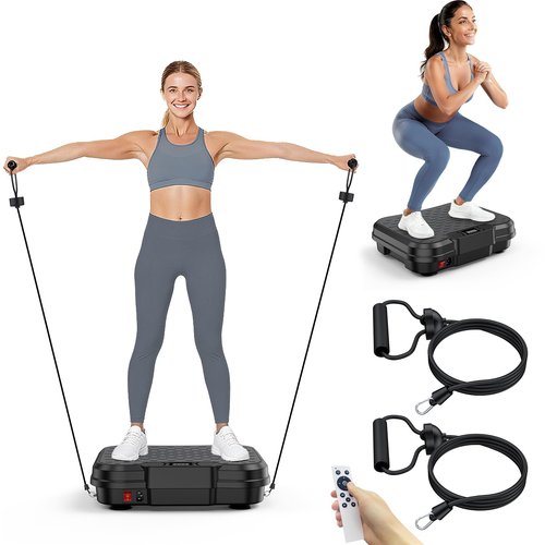 Trekora Vibration Plate Exercise Machine, Vibrating Platform for Lymphatic Drainage Weight Loss, 250 Speeds, Full Body Workout Vibrated Plates Fitness Platform for Home Women Men