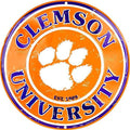 Clemson University Tigers Nostalgia 12x12 Circle Sign - Officially Licensed Decor