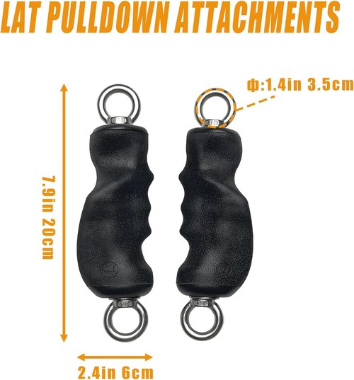 KORIKAHM Cable Machine Attachment - Ergonomic Gym Handles for LAT & Tricep Workouts | Home Gym Essential
