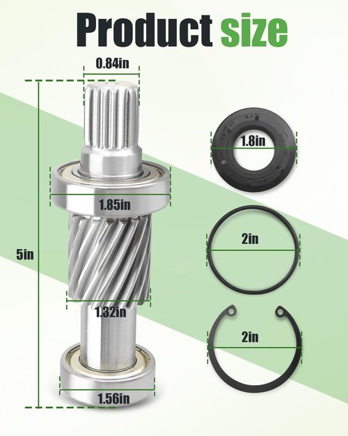 JUQAFY Golf Cart Input Gear Shaft Kit Fit for EZGO Electric RXV 2008-up, Replacement 23520G1 620327 620328 620329