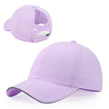 Little Girls Criss Cross Ponytail Hat Toddler Reflective Baseball Cap Kids Quick Dry Summer Sports Hats Age 3-8