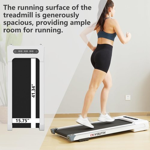GOYOUTH Electric Treadmill - 2 in 1 Under Desk Motorized Exercise Machine with Remote & LED Display