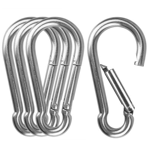 MOUNTAIN_ARK 4 Pack 5-1/2" Heavy Duty Carabiners, 304 Stainless Steel Spring Snap Hook, Load 660 lb