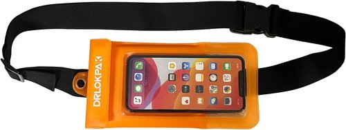 DRLOKPAK Waterproof Surfing Waist Pouch - Crossbody Chest Bag for Snorkeling & Swimming | Orange