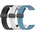 Gittos 3-Piece 20mm Magnetic Watch Strap for Garmin Vivoactive 5/3/Vivomove 3/HR/Style/Luxe, Garmin Forerunner 55/165/245/645 Music/Venu Sq 2 20mm Nylon Band Sport Replacement