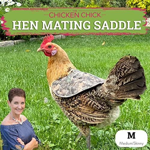 Chicken Mating Saddle for Backyard Hens - Medium, Camouflage, Durable & Comfortable