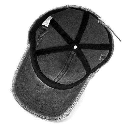 YeeHeen Vintage Washed Distressed Baseball Cap for Women Men Adjustable Sports Hat Black