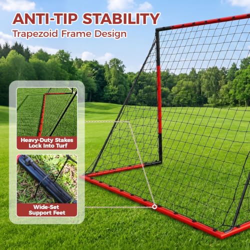 Soccer Goal 2.5x3 Feet All Weather Steel Frame Heavy Duty Net Quick Assembly