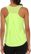 Aeuui Women's Racerback Yoga Tank Tops - Breathable Mesh Athletic Shirts for Gym & Running