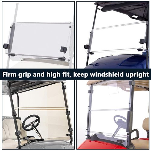 asdmm Golf Cart Windshield Retaining Clips, Upper Windshield Grip OEM Replacement Accessories Compatible with Club Car, Yamaha, EZGO Golf Carts, Replaces OEM# 102005801, 4 PCS