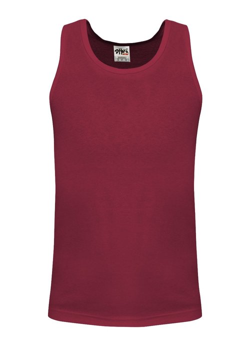 Shaka Wear Men's Basic Sleeveless Tank Top Cotton Solid Muscle Workout Athletic T-Shirt Undershirt Activewear TT25 Burgundy S