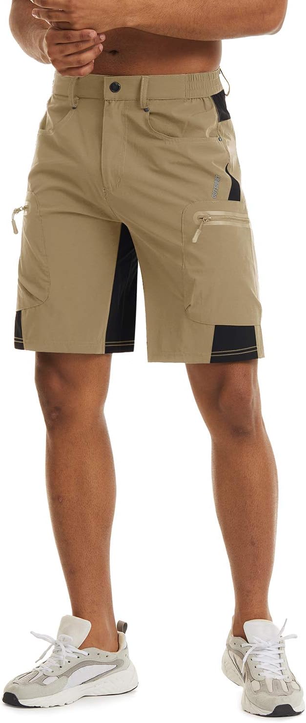 TACVASEN Men's Hiking Cargo Shorts - Quick Dry, Stretch Fabric, Zipper Pockets | Casual Outdoor Wear