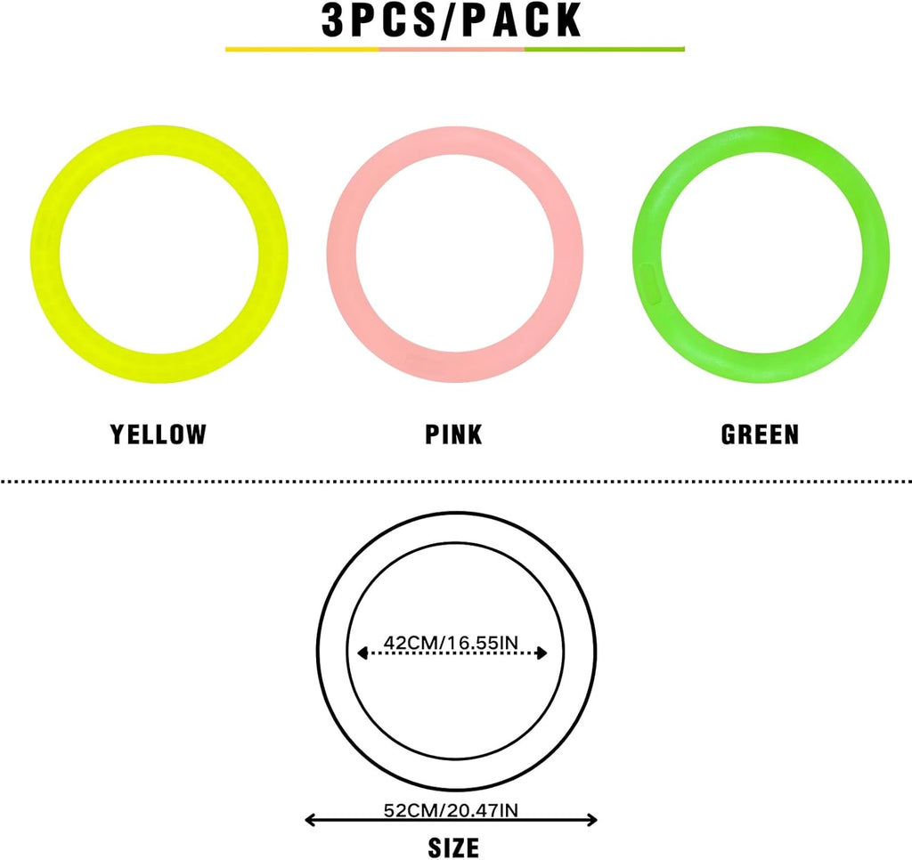 Skiennix Colorful Anti-Slip Speed Rings - 3 Pcs Agility Training Equipment for Basketball Skills
