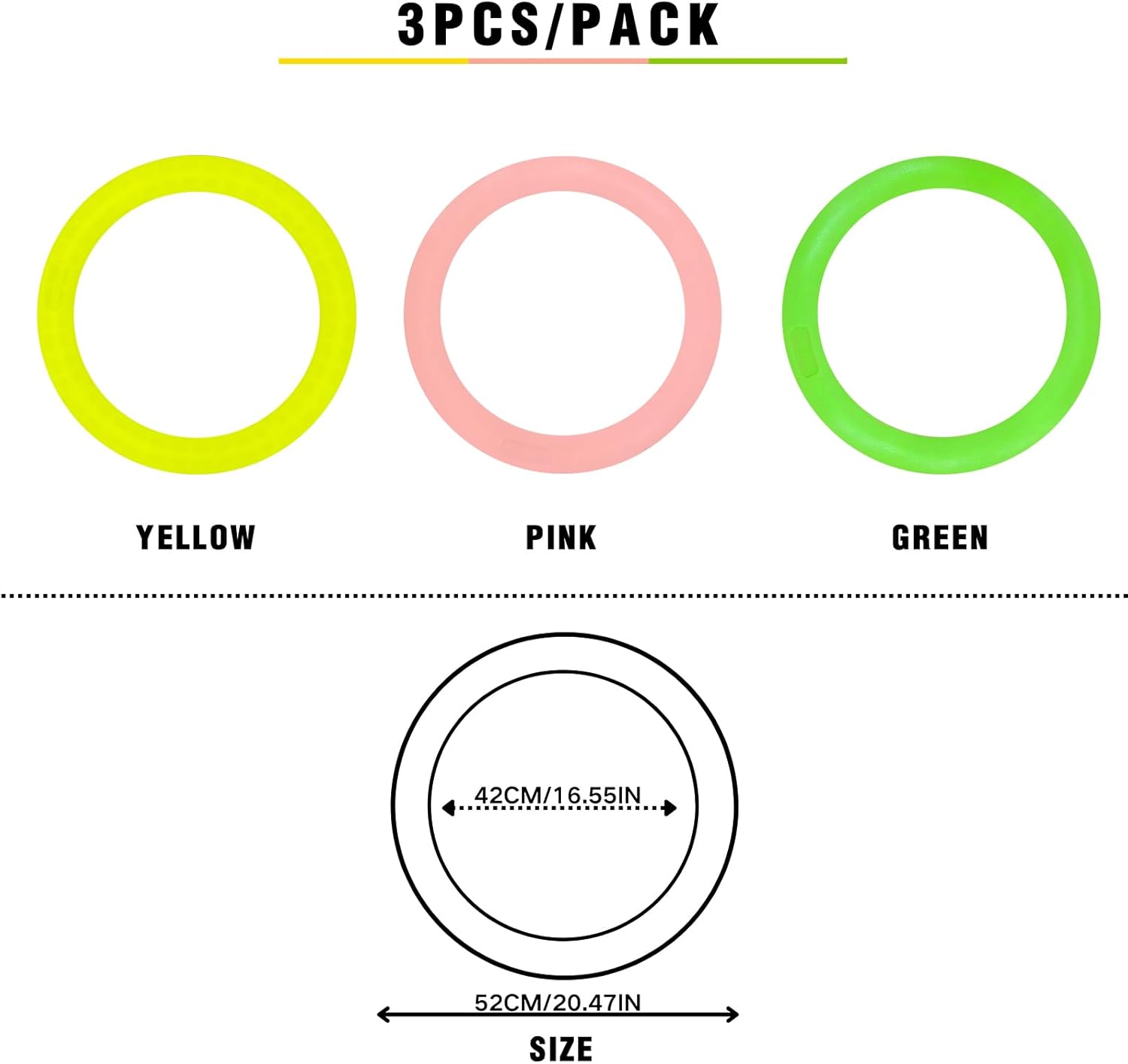 Skiennix Colorful Anti-Slip Speed Rings - 3 Pcs Agility Training Equipment for Basketball Skills