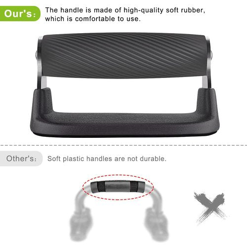 BeneLabel Push Up Bars, Pushup Stands, Anti-Slip Soft Plastic Push Up Handles, Bottom Anti-Slip Pad, Stainless Steel Support Frame, Strength Training Equipment, Perfect for Floor Workout Exercise
