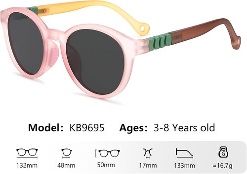 EYEBUDDY Kids Toddler Sunglasses - Polarized UV Protection for Ages 2-8 | Stylish & Safe for Boys & Girls