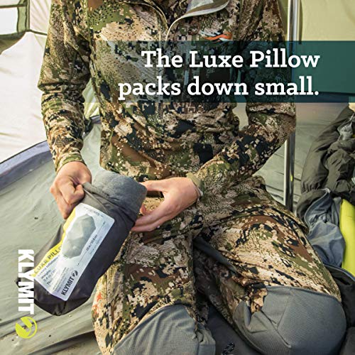 Travel Pillow - Klymit Luxe Lightweight Inflatable Support for Camping & Airplane