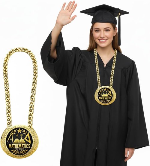 Goutoports Gold Winner Medals - 6" Academic Achievement Awards with Neck Chain for Tournaments & Competitions