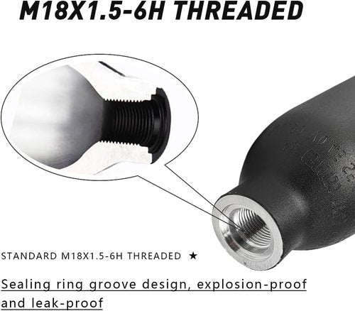 4500 PSI Aluminum Air Bottle - M18 x 1.5 Refillable High-Pressure PCP Cylinder for Scuba Games