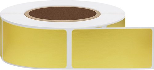 Hybsk Gold Color-Coding Labels - 1x2 Inch Rectangle Inventory Stickers | 500 Labels Per Roll