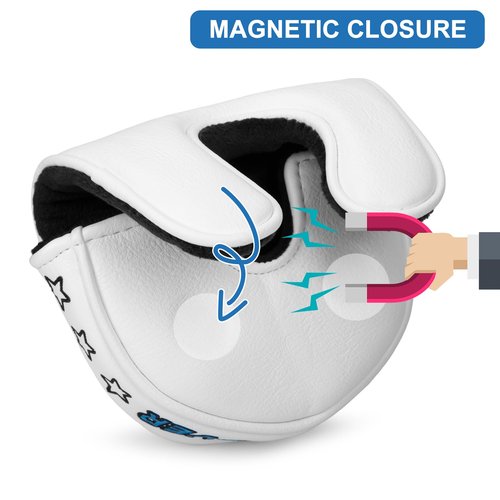 Golf Mallet Putter, Magnetic Closure Premium Leather USA Lucky Clover Golf Club Head Covers Fits for Golf OZ1 MEZZ 1 MEZZ1 MAX Putter